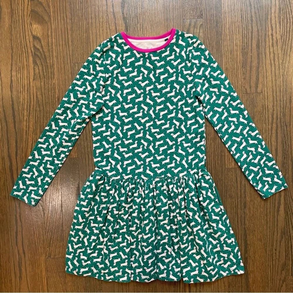Mini Boden Kids' Animal Print Dog Jersey Dress